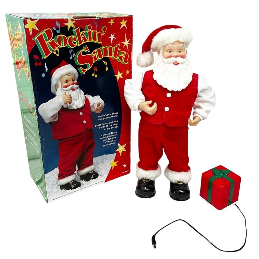 RADIOSHACK Rockin' Santa Animated Dancing Musical Christmas Decor Vintage In Box